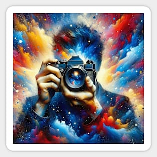 Celestial Photographer Sticker